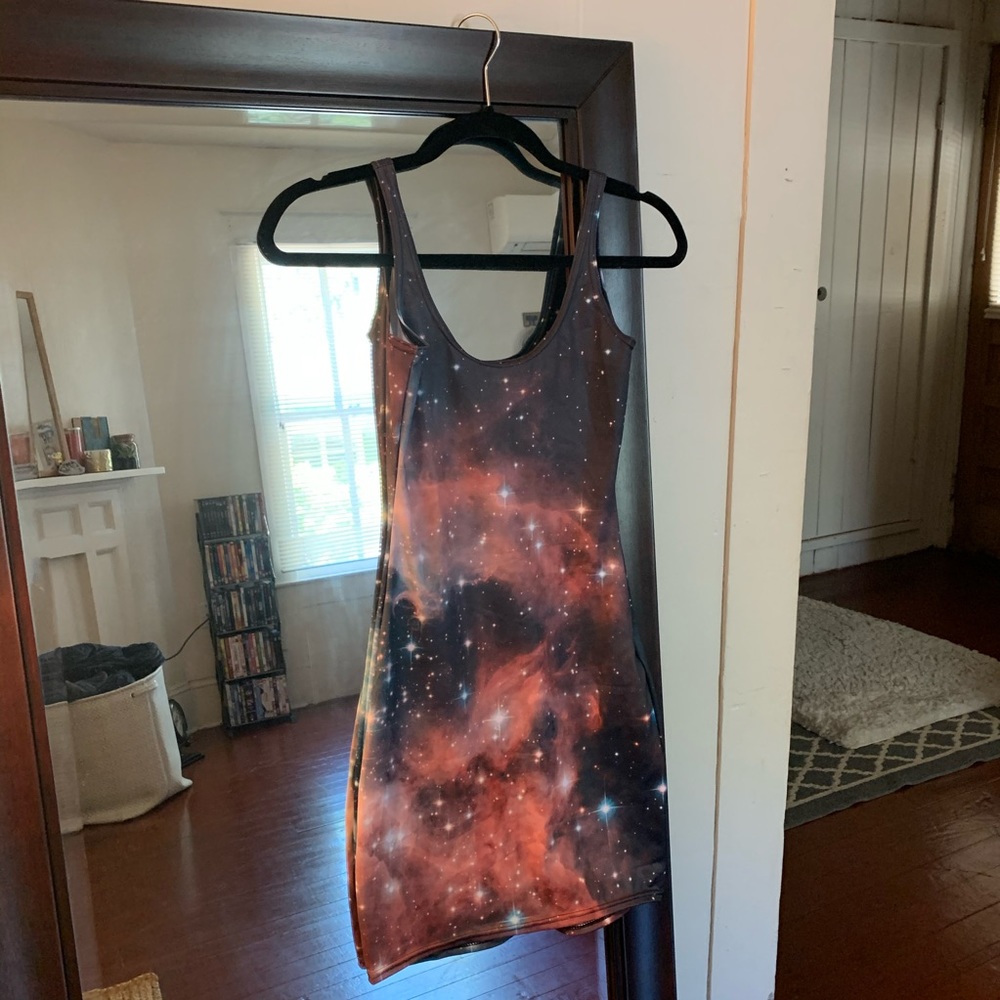 BlackMilk Clothing Red Galaxy Dress